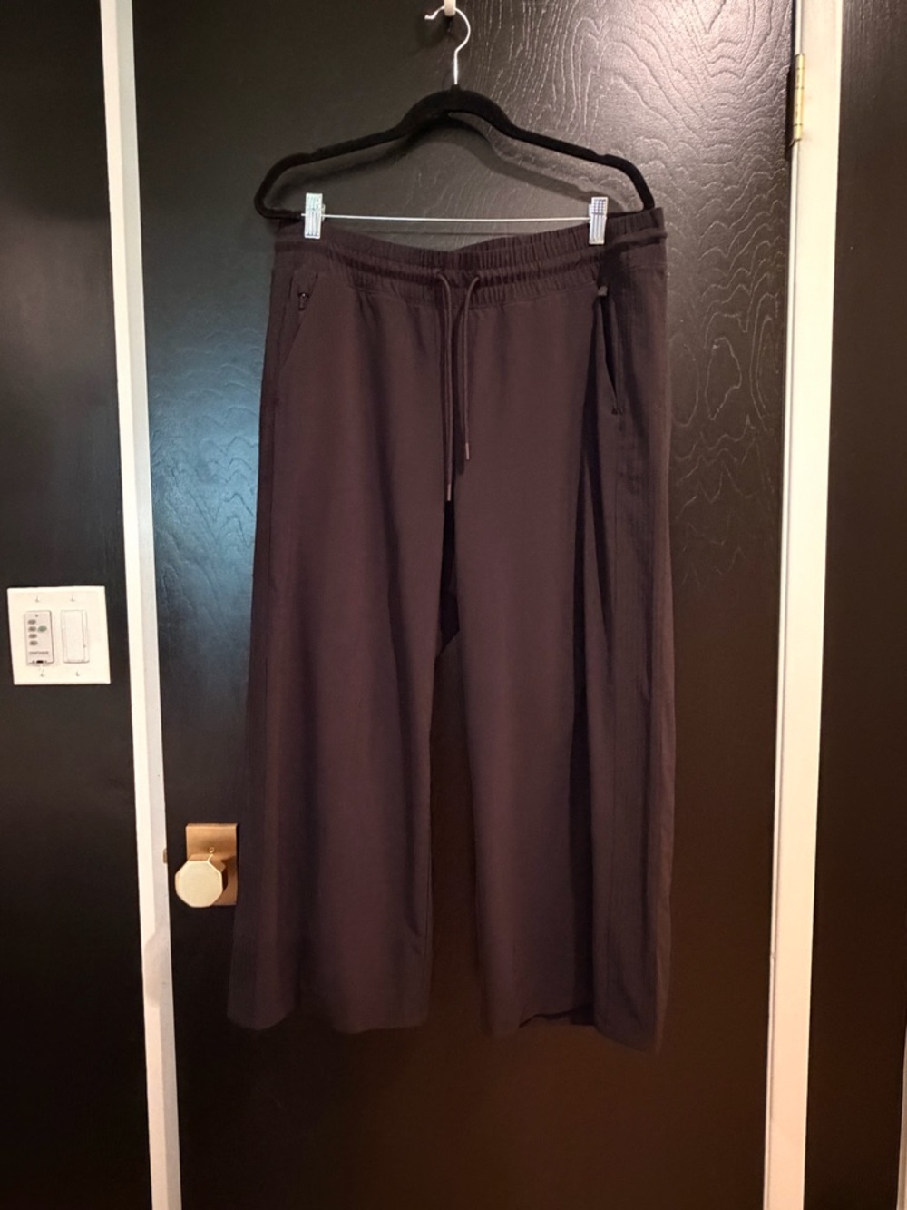 Athleta Travel Wide-Leg Drawstring Pants - Black - Women’s 16